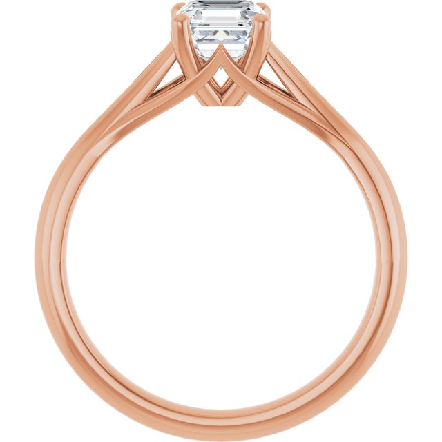 asscher-10K Rose gold