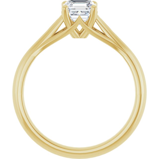 asscher-18K Yellow gold