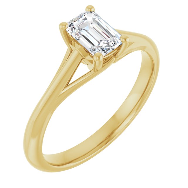 emerald-14K Yellow gold