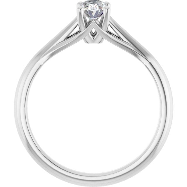 oval-18K White gold