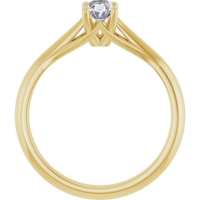oval-18K Yellow gold