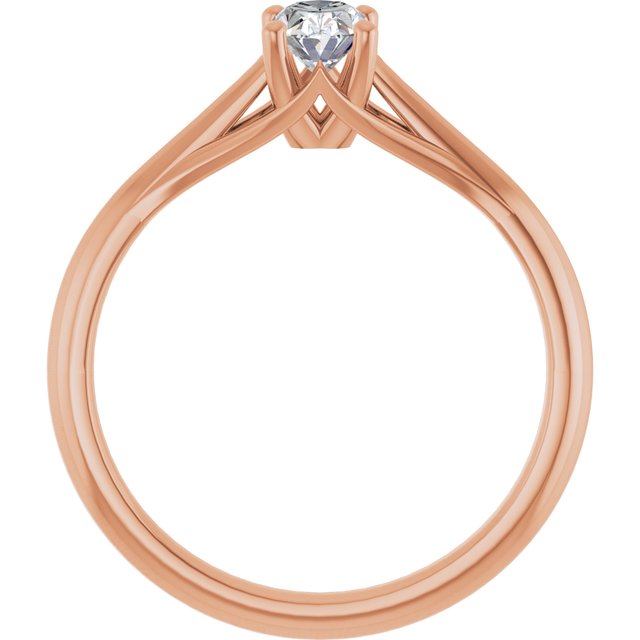 oval-14K Rose gold