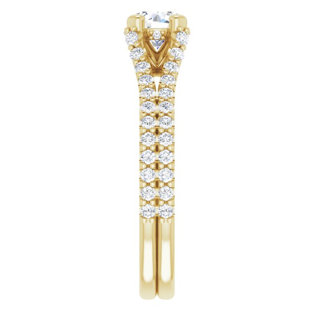 round-18K Yellow gold