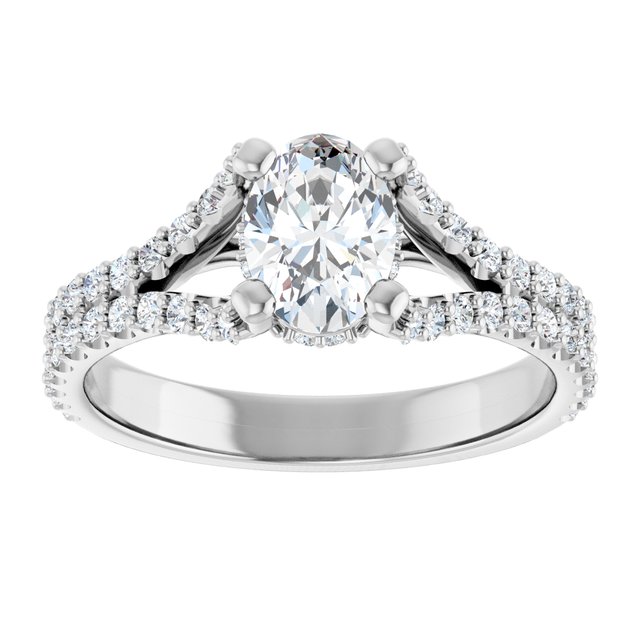 oval-10K White gold