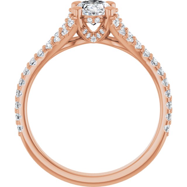 oval-14K Rose gold