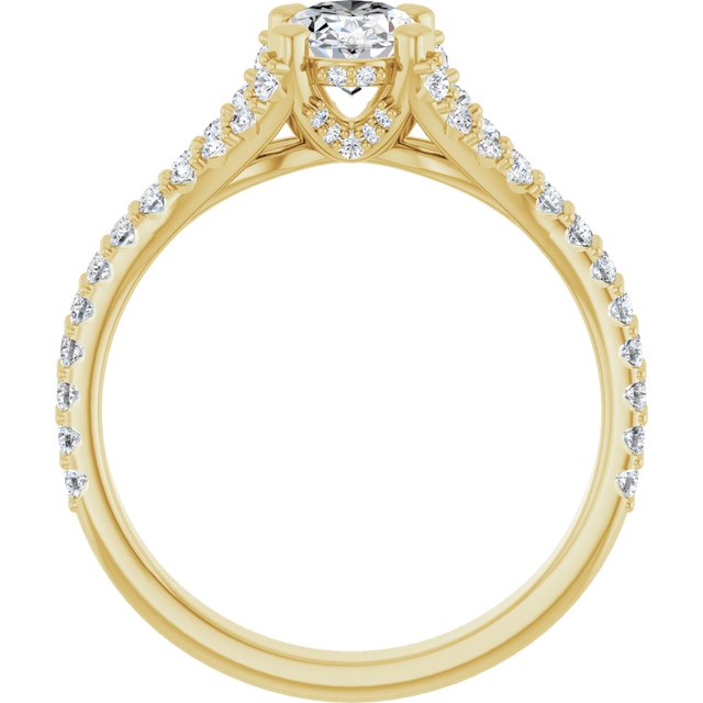 oval-10K Yellow gold