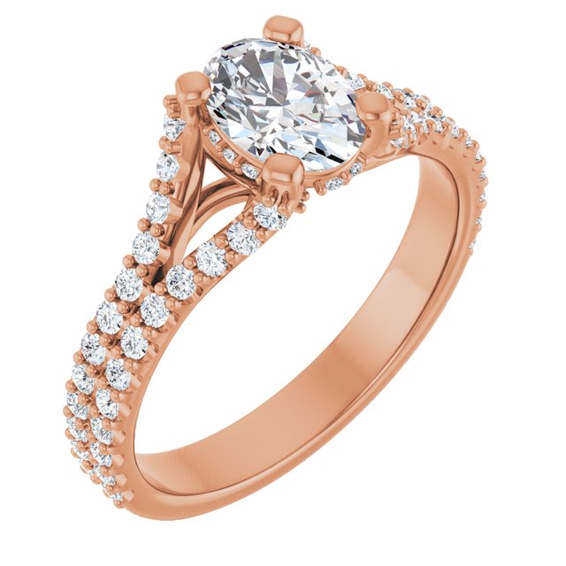oval-18K Rose gold