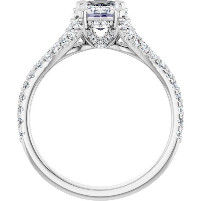 emerald-14K White gold