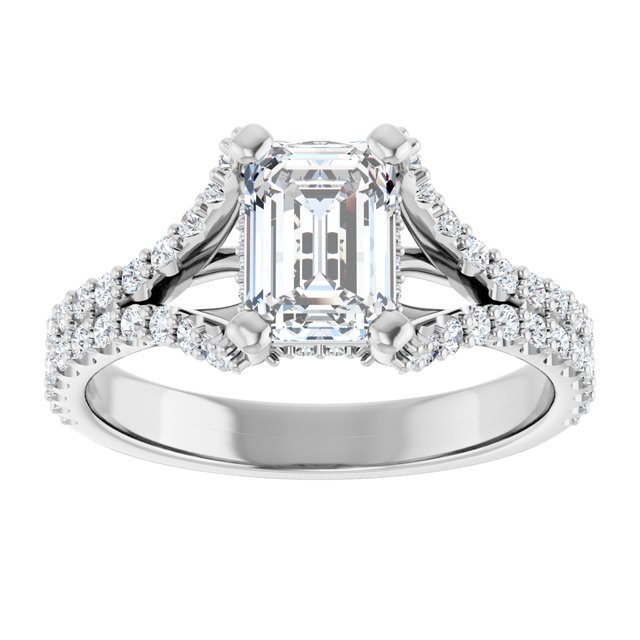 emerald-14K White gold
