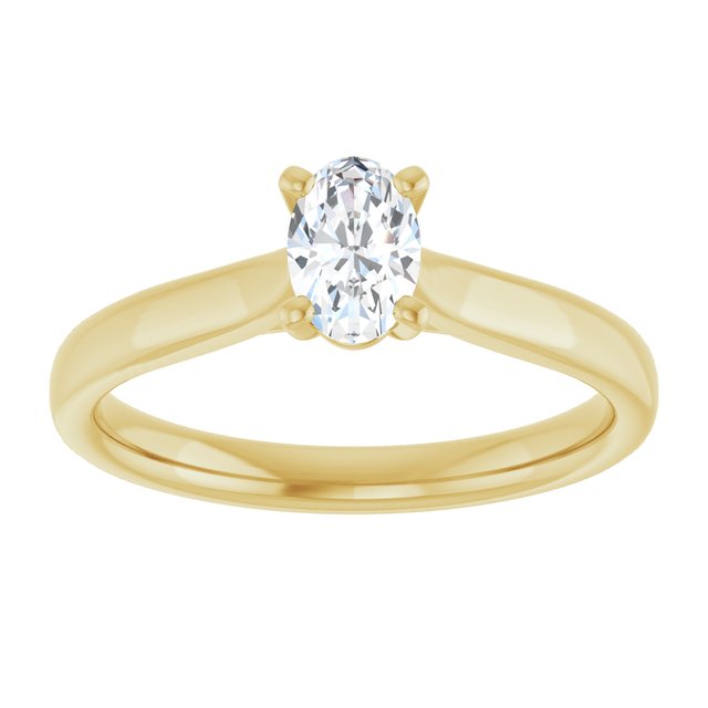 oval-10K Yellow gold