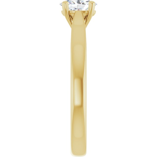 oval-10K Yellow gold