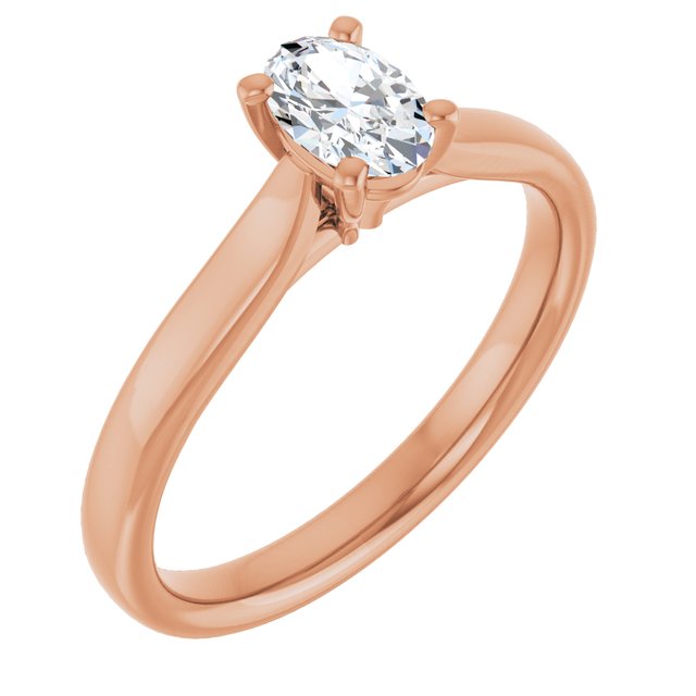 oval-14K Rose gold