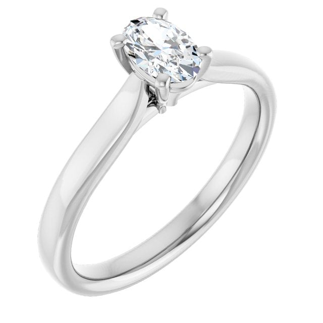 oval-14K White gold