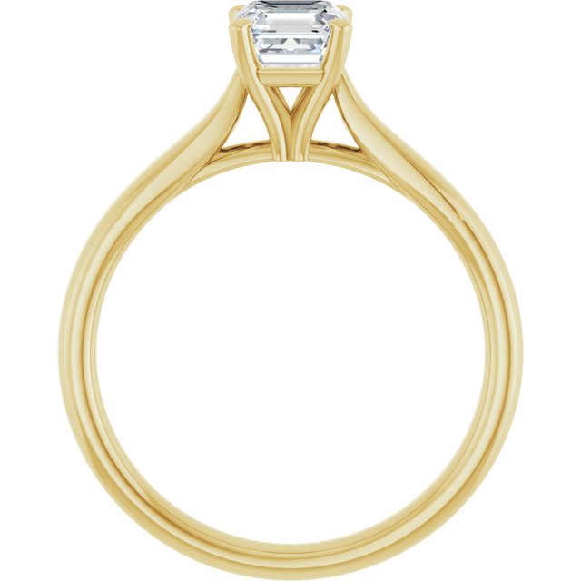 asscher-18K Yellow gold
