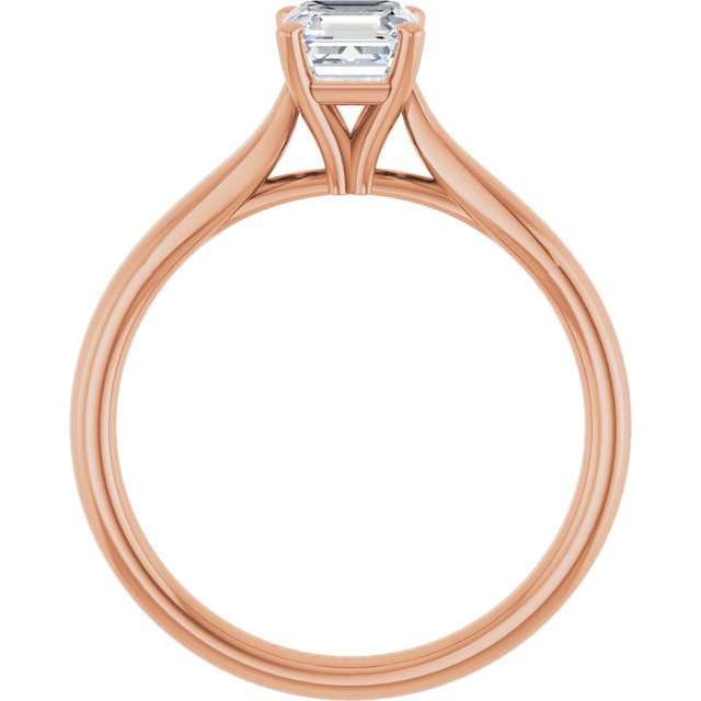 asscher-14K Rose gold