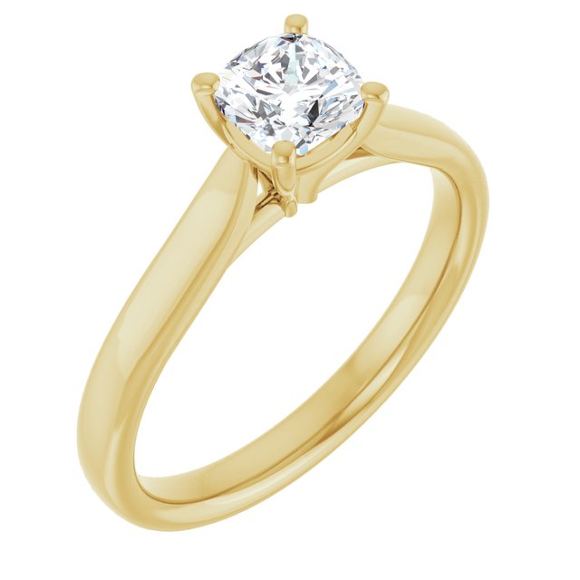 cushion-18K Yellow gold