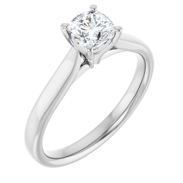 cushion-18K White gold