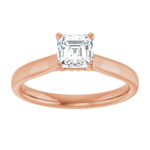 asscher-18K Rose gold