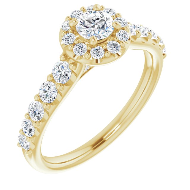 round-14K Yellow gold