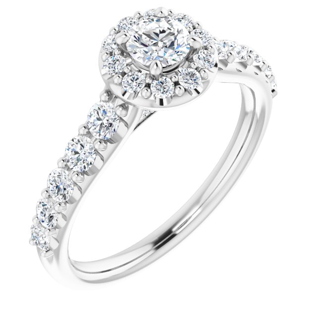 round-14K White gold