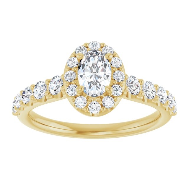 oval-14K Yellow gold
