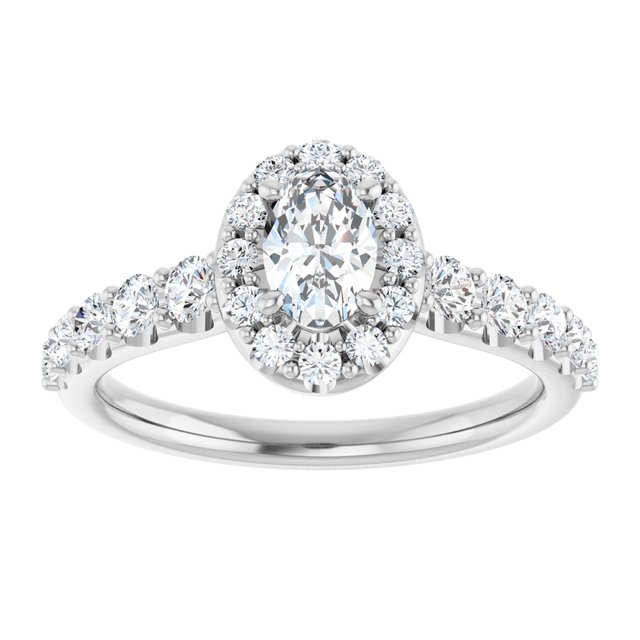 oval-14K White gold
