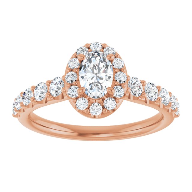 oval-14K Rose gold