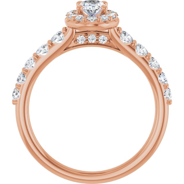 oval-14K Rose gold