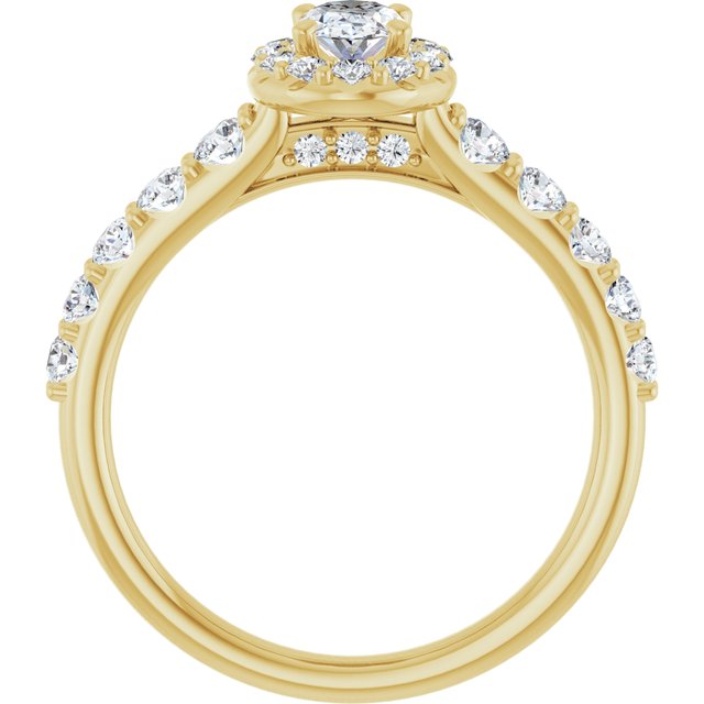 oval-10K Yellow gold