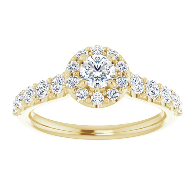 round-14K Yellow gold