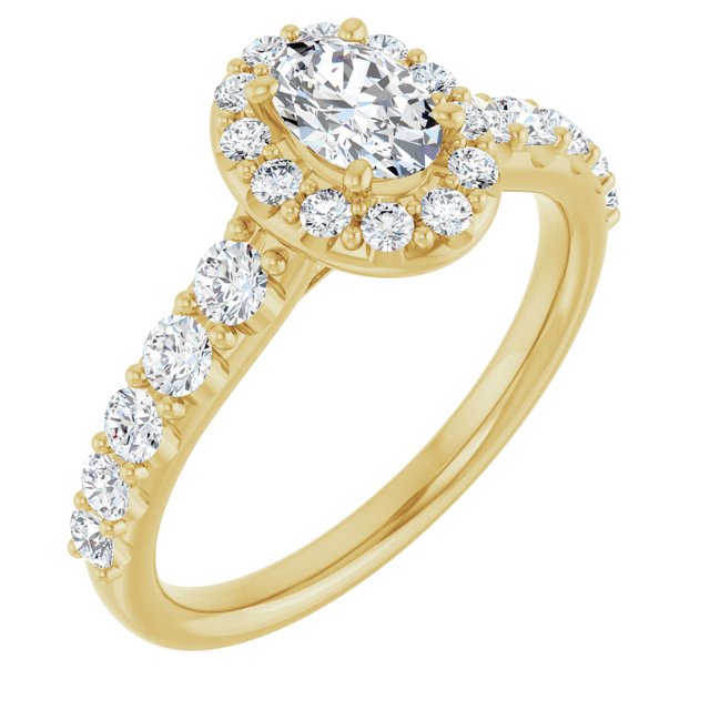 oval-10K Yellow gold