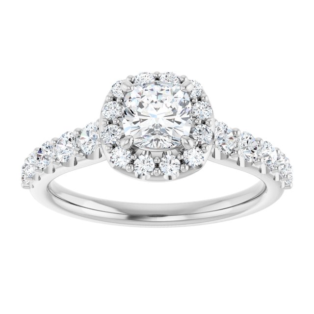 cushion-10K White gold