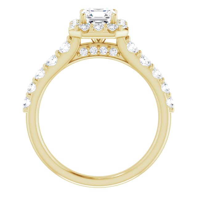 asscher-14K Yellow gold