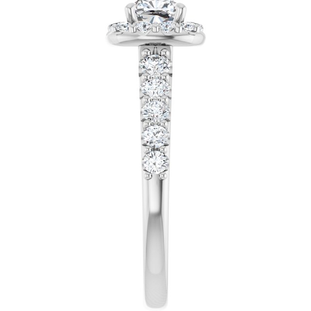 cushion-10K White gold