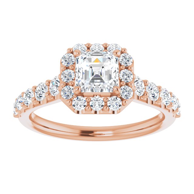 asscher-18K Rose gold