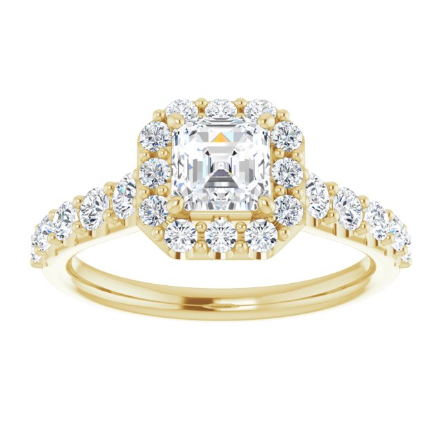 asscher-10K Yellow gold