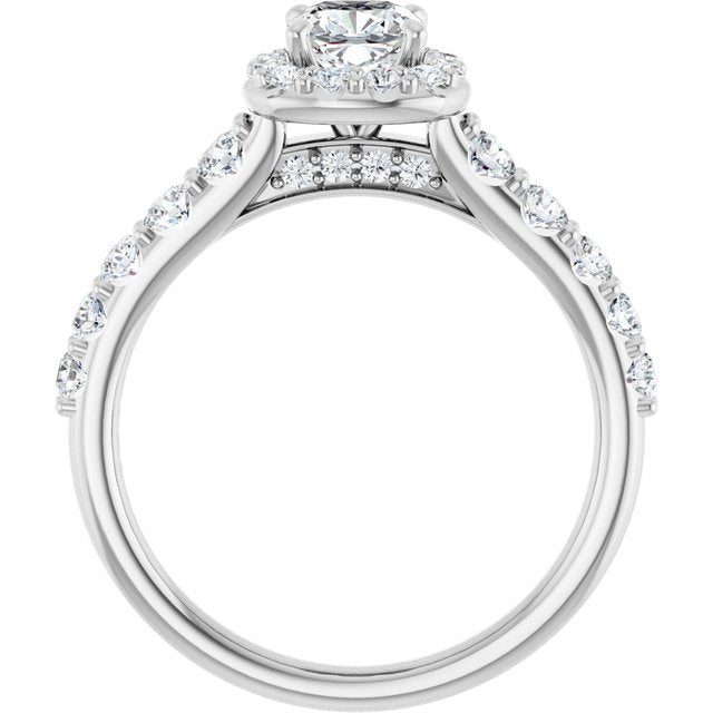 cushion-10K White gold