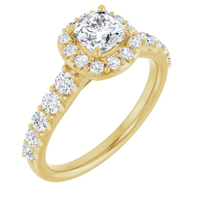 cushion-10K Yellow gold
