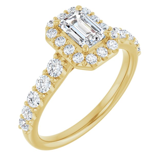 emerald-10K Yellow gold