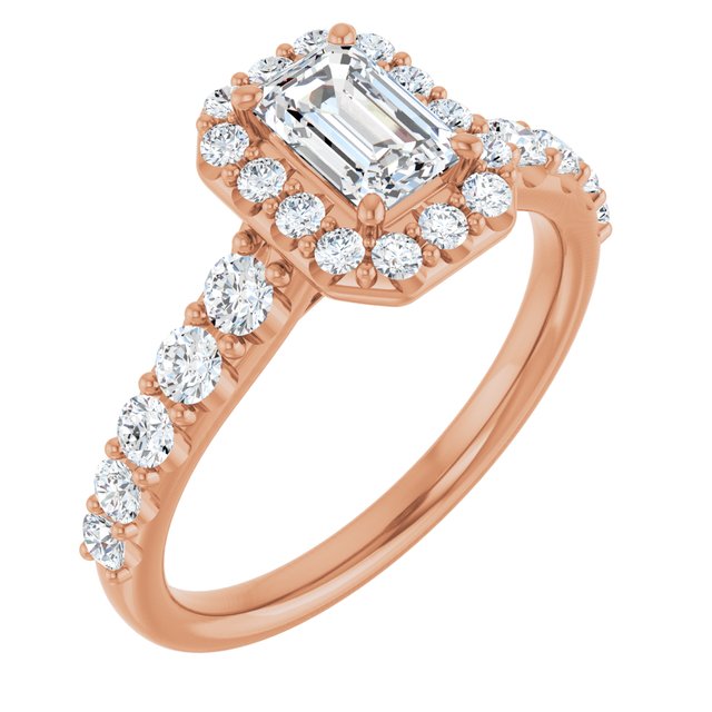 emerald-18K Rose gold