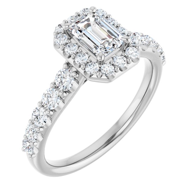 emerald-10K White gold