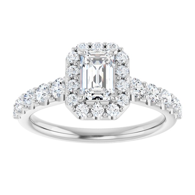 emerald-14K White gold