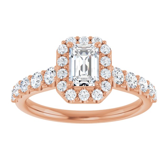 emerald-18K Rose gold