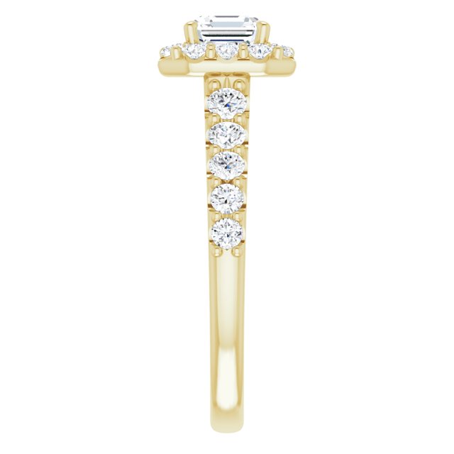 asscher-14K Yellow gold