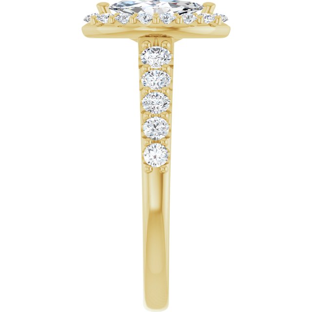 marquise-14K Yellow gold