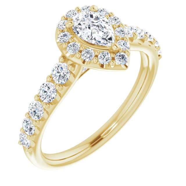 pear-14K Yellow gold