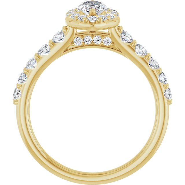 marquise-10K Yellow gold