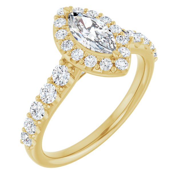 marquise-14K Yellow gold