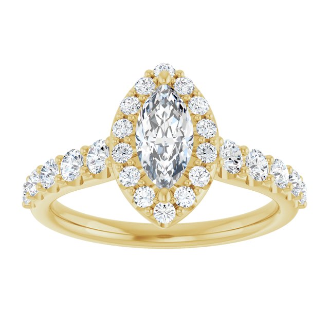 marquise-10K Yellow gold