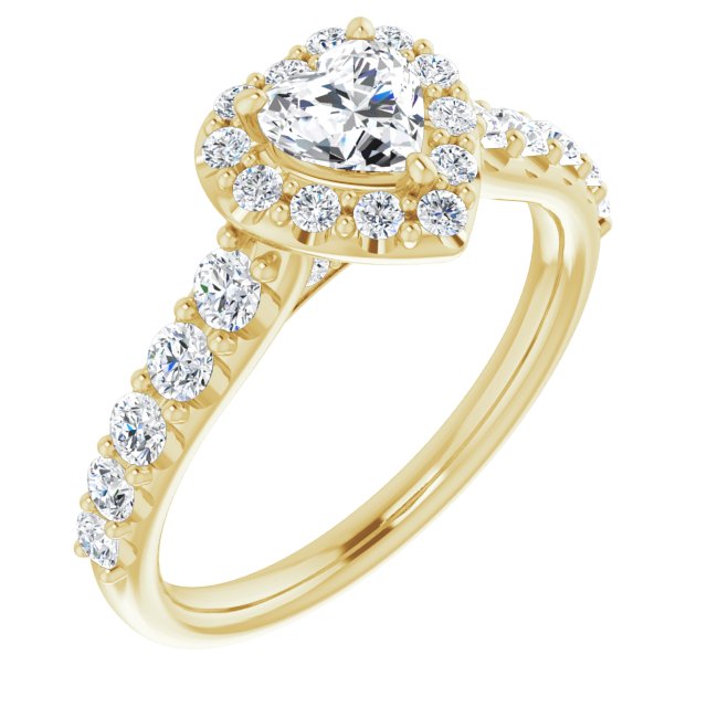 heart-10K Yellow gold